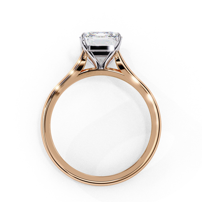 2.94 Carat Radiant-Cut Lab-Grown Diamond Solitaire Engagement Ring in 14K Gold