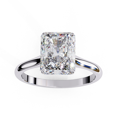 2.94 Carat Radiant-Cut Lab-Grown Diamond Solitaire Engagement Ring in 14K Gold