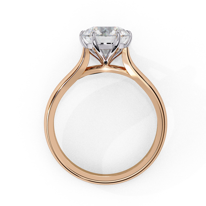 1.92 Carat Round Lab-Grown Diamond Six-Prong Solitaire Engagement Ring in 14K Gold