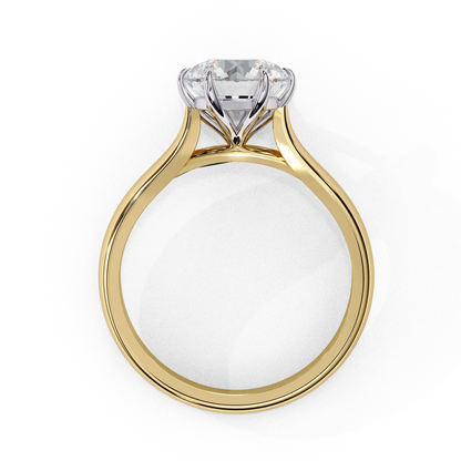 1.92 Carat Round Lab-Grown Diamond Six-Prong Solitaire Engagement Ring in 14K Gold