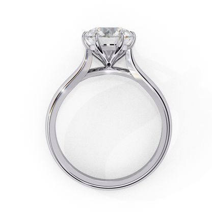 1.92 Carat Round Lab-Grown Diamond Six-Prong Solitaire Engagement Ring in 14K Gold