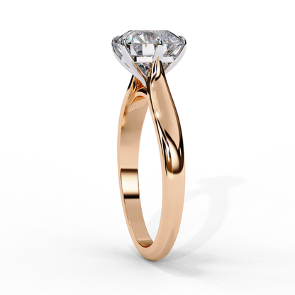 1.92 Carat Round Lab-Grown Diamond Six-Prong Solitaire Engagement Ring in 14K Gold