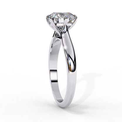 1.92 Carat Round Lab-Grown Diamond Six-Prong Solitaire Engagement Ring in 14K Gold