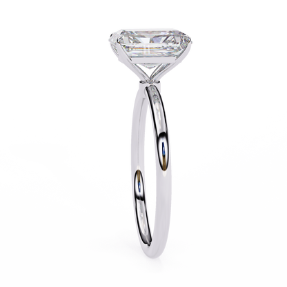 2.56 CT Emerald-Cut Lab-Grown Diamond Solitaire Engagement Ring in 14K Gold