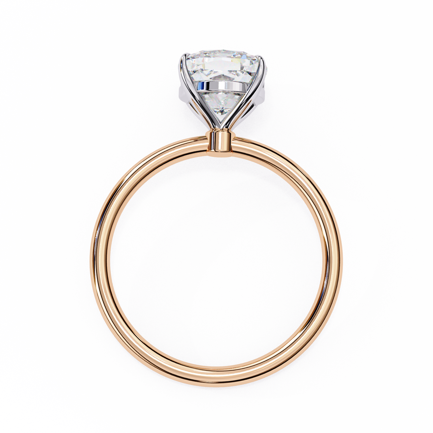 2.65 CT Cushion-Cut Lab-Grown Diamond Solitaire Engagement Ring in 14K Gold