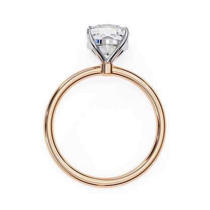 2.65 CT Cushion-Cut Lab-Grown Diamond Solitaire Engagement Ring in 14K Gold