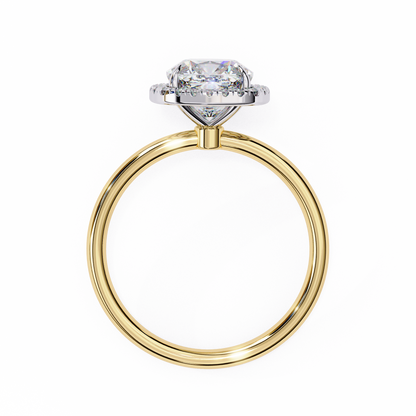 1.91 CTW Cushion-Cut Lab-Grown Diamond Halo Engagement Ring in 14K Gold
