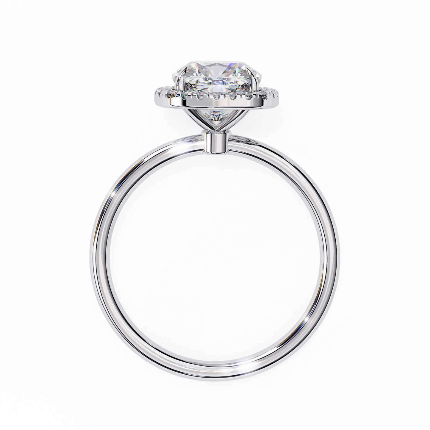1.91 CTW Cushion-Cut Lab-Grown Diamond Halo Engagement Ring in 14K Gold