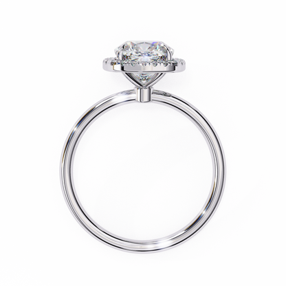 1.91 CTW Cushion-Cut Lab-Grown Diamond Halo Engagement Ring in 14K Gold