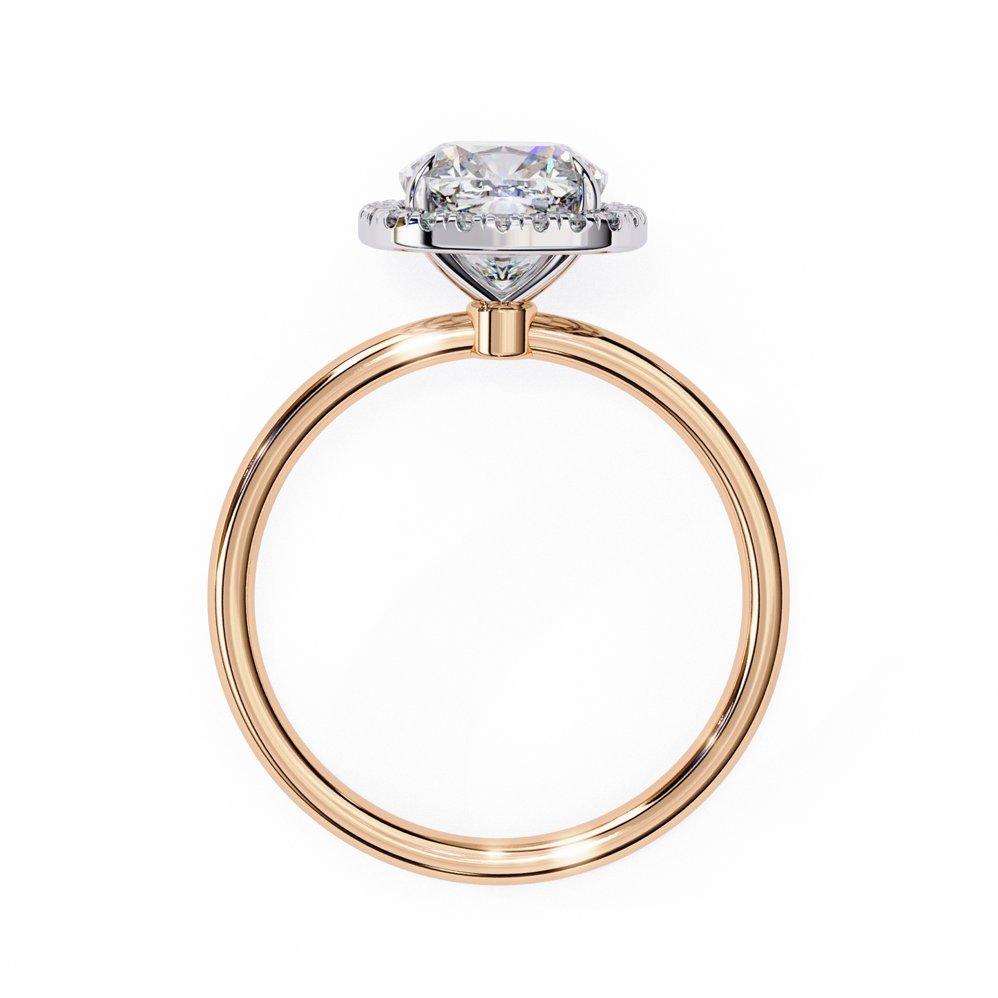 1.91 CTW Cushion-Cut Lab-Grown Diamond Halo Engagement Ring in 14K Gold