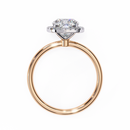 1.91 CTW Cushion-Cut Lab-Grown Diamond Halo Engagement Ring in 14K Gold
