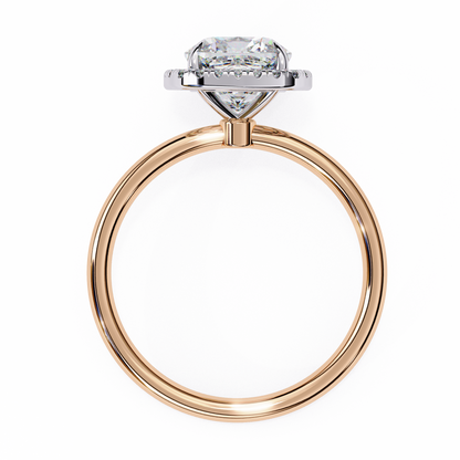1.91 CTW Cushion-Cut Lab-Grown Diamond Halo Engagement Ring in 14K Gold