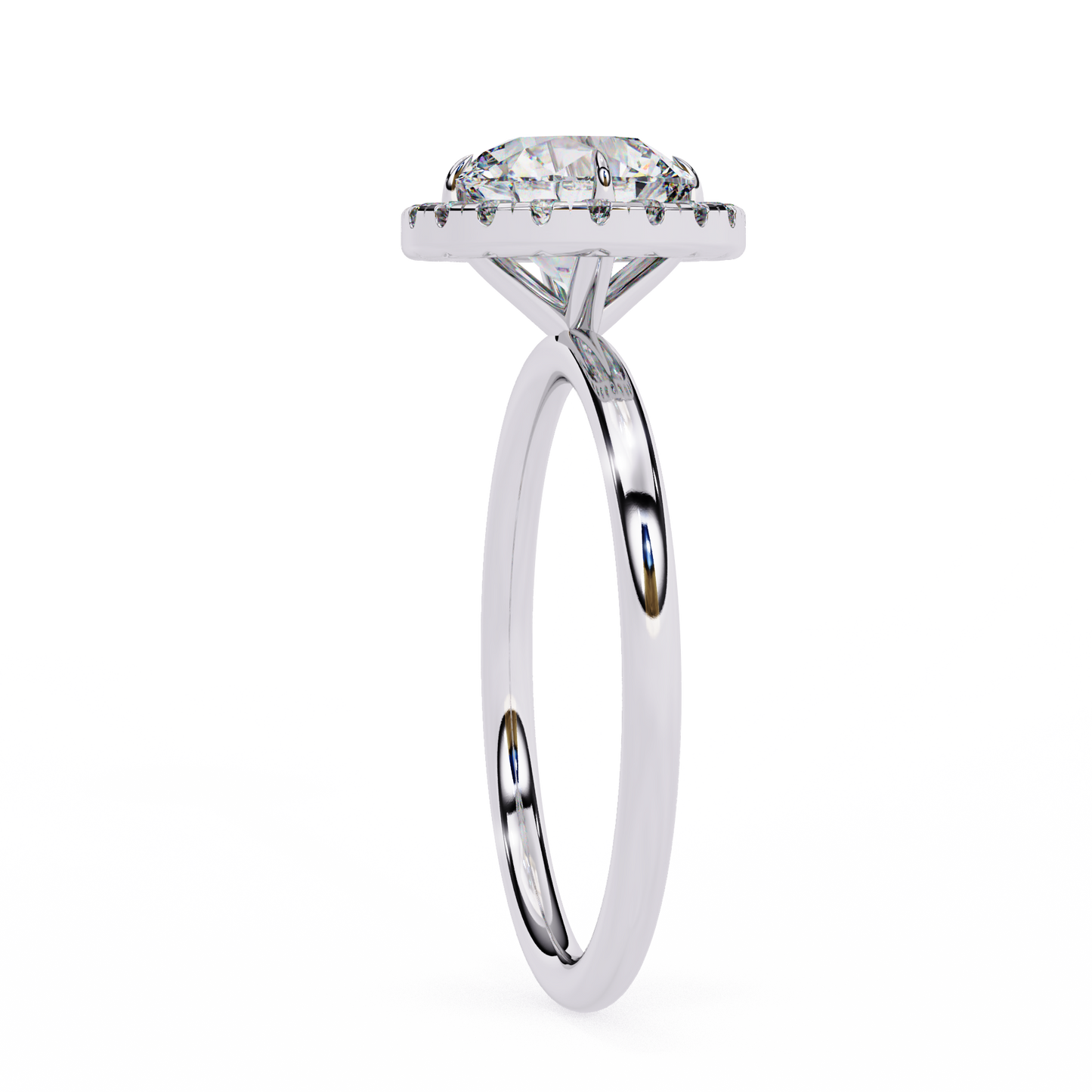 1.68 CTW Round Lab-Grown Diamond Halo Engagement Ring in 14K Two-Tone Gold
