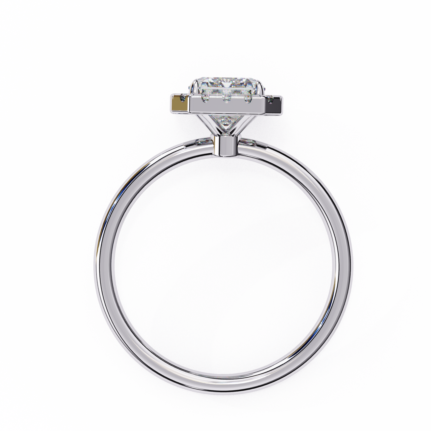 1.96 CTW Radiant-Cut Lab-Grown Diamond Halo Engagement Ring in 14K Two-Tone Gold
