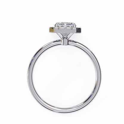 1.96 CTW Radiant-Cut Lab-Grown Diamond Halo Engagement Ring in 14K Two-Tone Gold