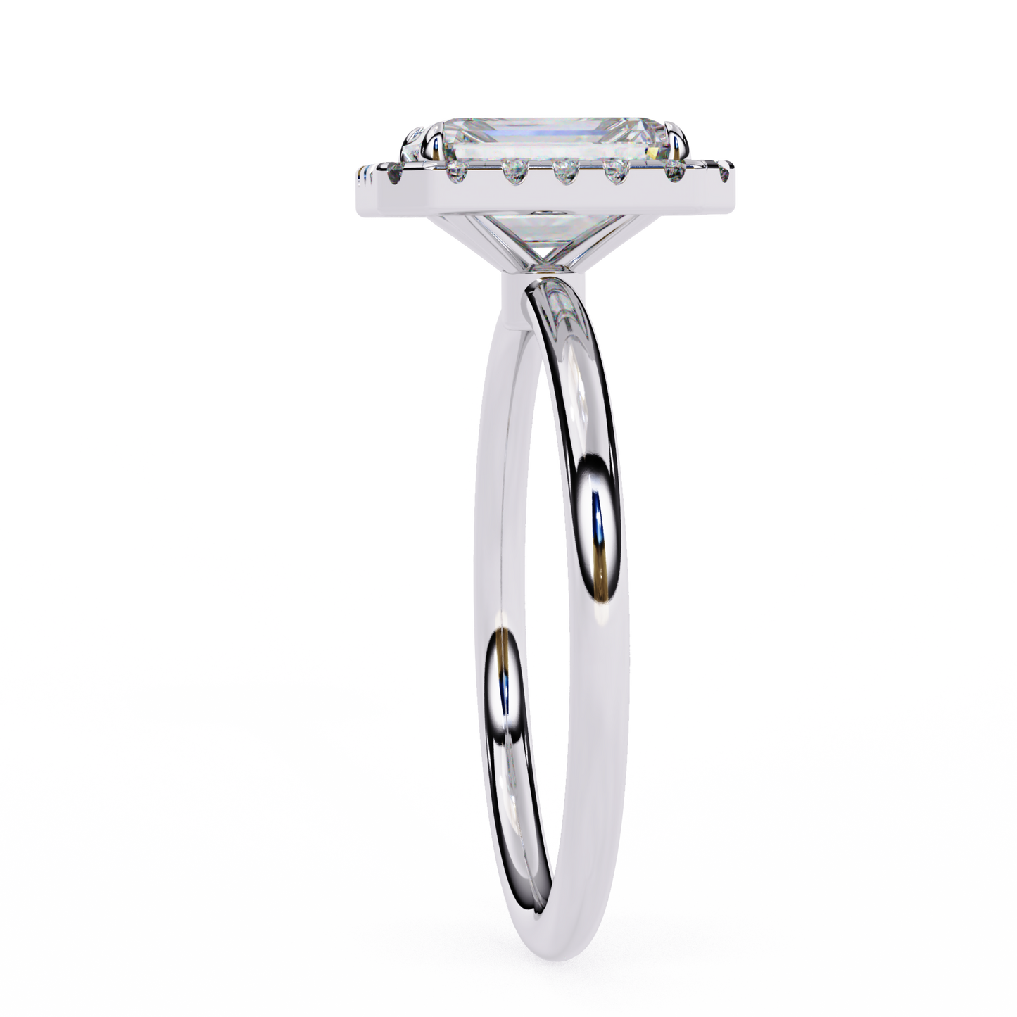 1.96 CTW Radiant-Cut Lab-Grown Diamond Halo Engagement Ring in 14K Two-Tone Gold