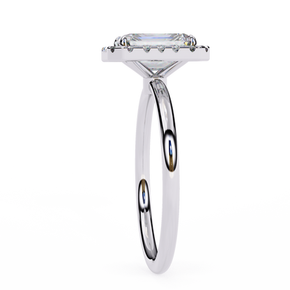 1.96 CTW Radiant-Cut Lab-Grown Diamond Halo Engagement Ring in 14K Two-Tone Gold