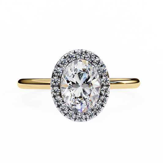 Oval Halo Engagement Ring