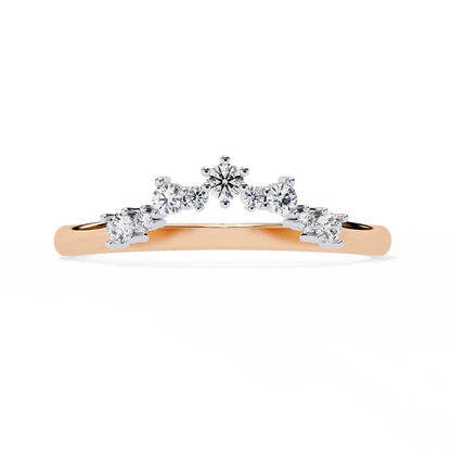 Curved Diamond Wedding Band