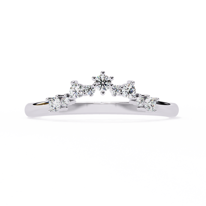 Curved Diamond Wedding Band