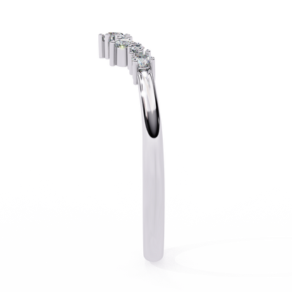 Curved Diamond Wedding Band