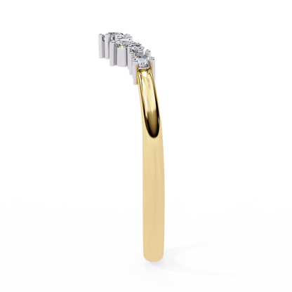 Curved Diamond Wedding Band