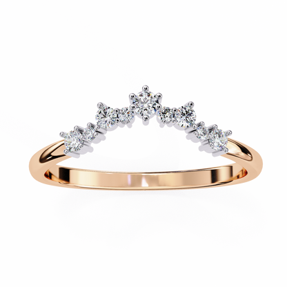 Curved Diamond Wedding Band