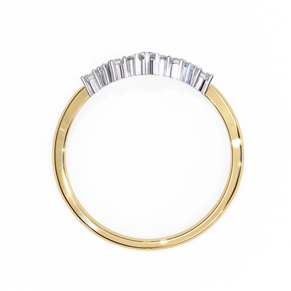 Curved Diamond Wedding Band