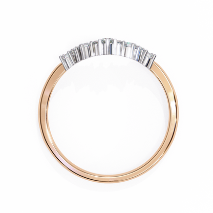 Curved Diamond Wedding Band
