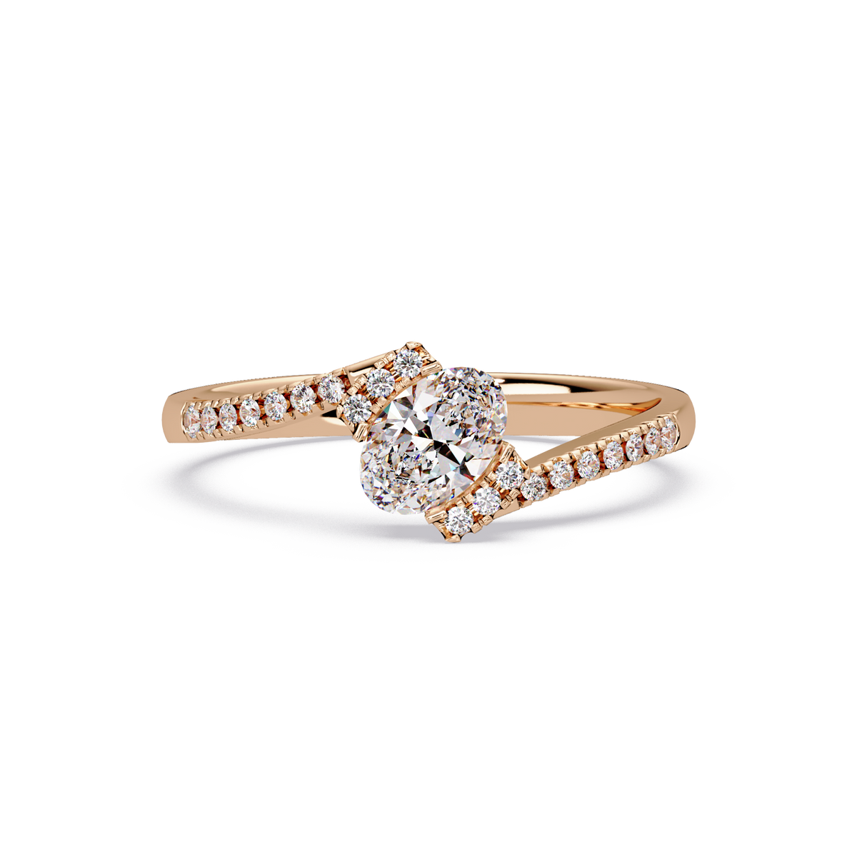 0.4 CTW Oval Bypass Pavé Colorstone Ring – Drive render 3