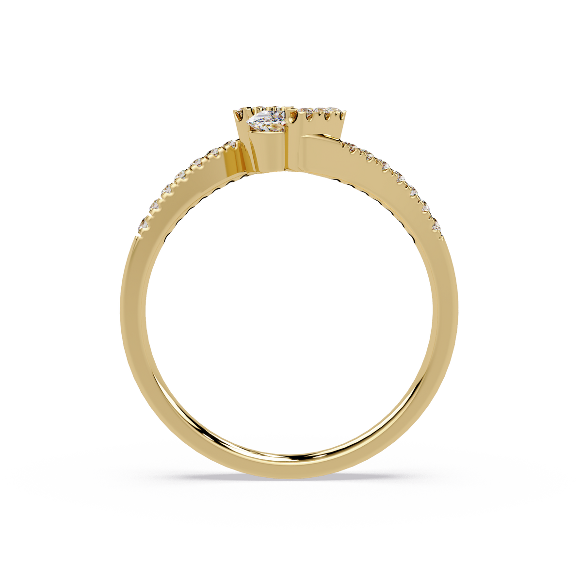 0.4 CTW Oval Bypass Pavé Colorstone Ring – Drive render 4
