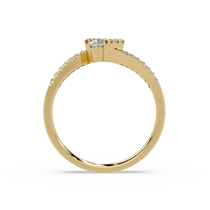 0.4 CTW Oval Bypass Pavé Colorstone Ring – Drive render 4
