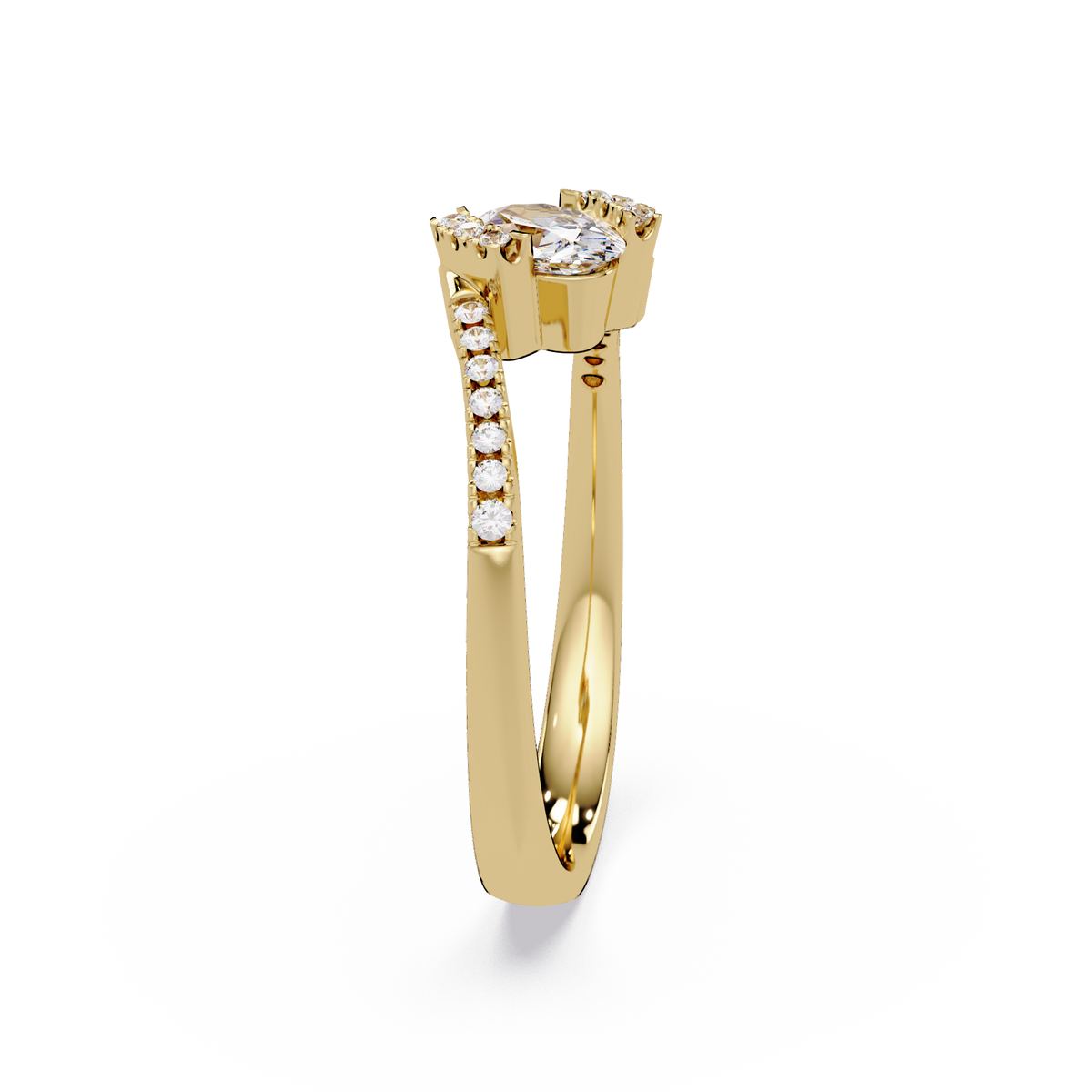 0.4 CTW Oval Bypass Pavé Colorstone Ring – Drive render 7