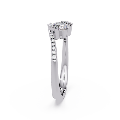 0.4 CTW Oval Bypass Pavé Colorstone Ring – Drive render 8