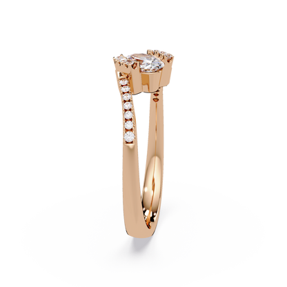 0.4 CTW Oval Bypass Pavé Colorstone Ring – Drive render 9
