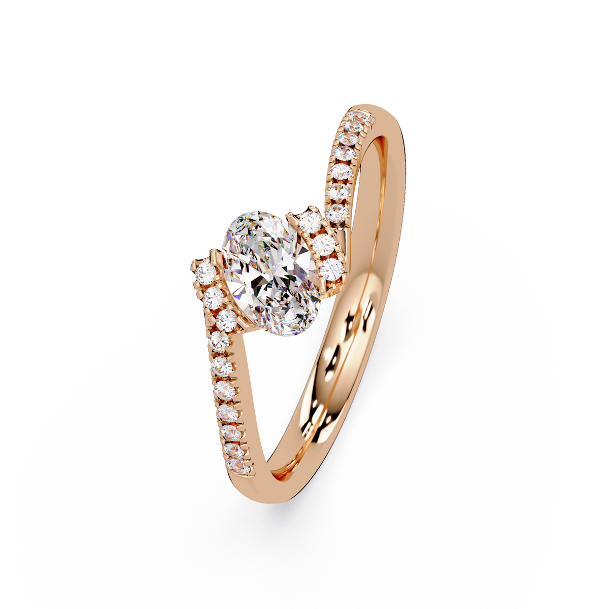 0.4 CTW Oval Bypass Pavé Colorstone Ring – Drive render 10