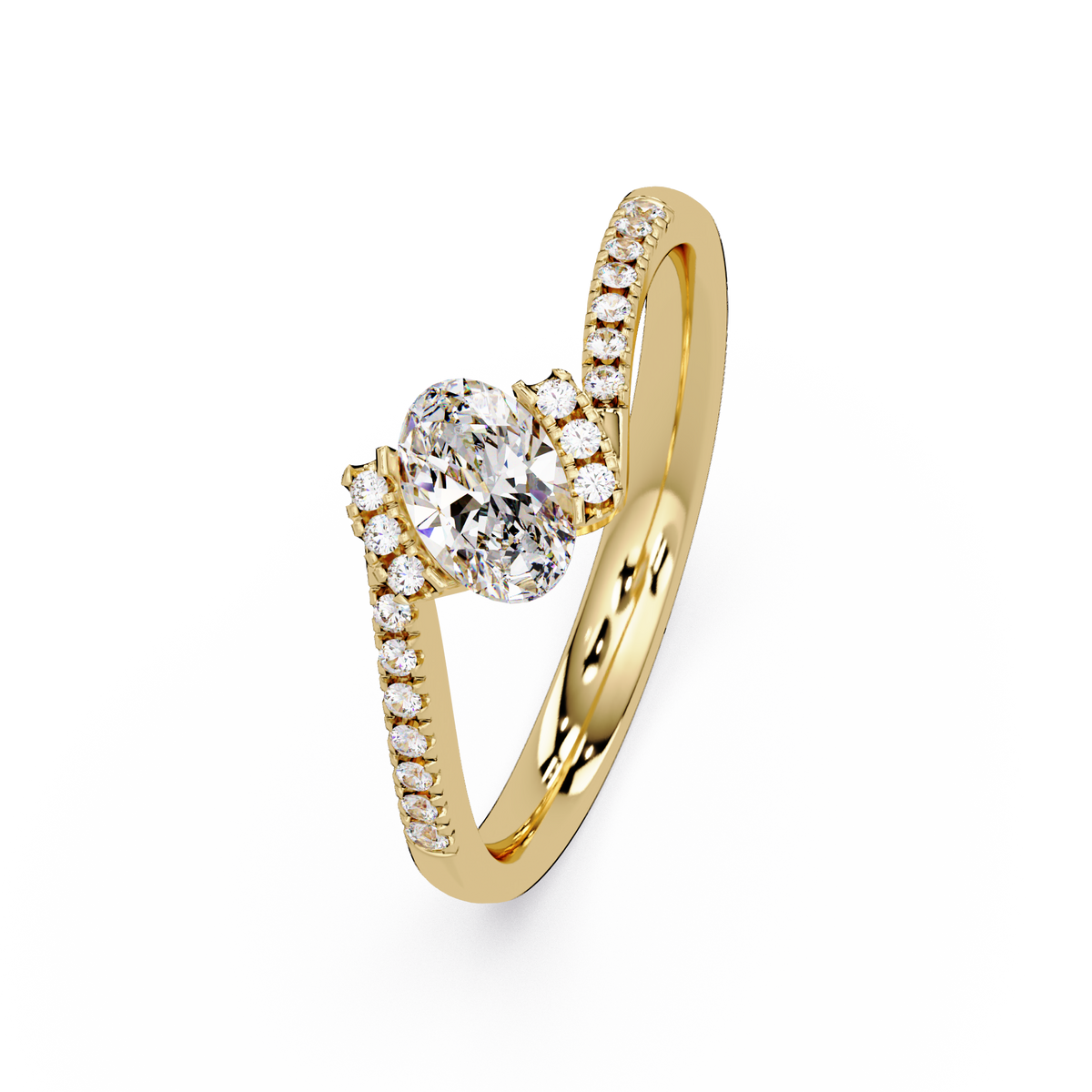 0.4 CTW Oval Bypass Pavé Colorstone Ring – Drive render 12