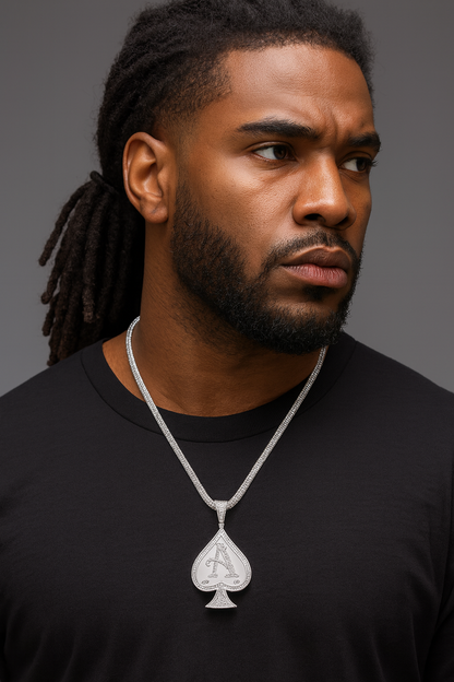 Ace of Spades Diamond Pendant Necklace