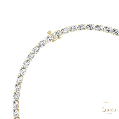 East-West Oval Diamond Tennis Necklace