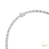 East-West Oval Diamond Tennis Necklace