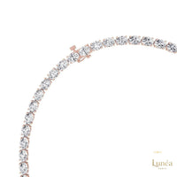 East-West Oval Diamond Tennis Necklace
