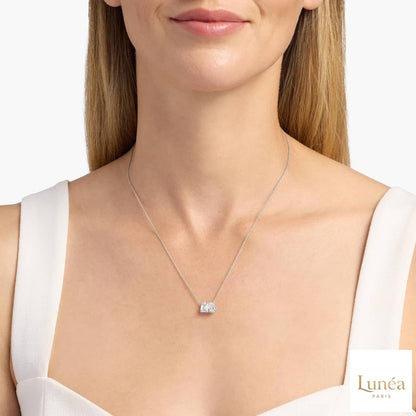 Emerald & Pear Lab Diamond Pendant