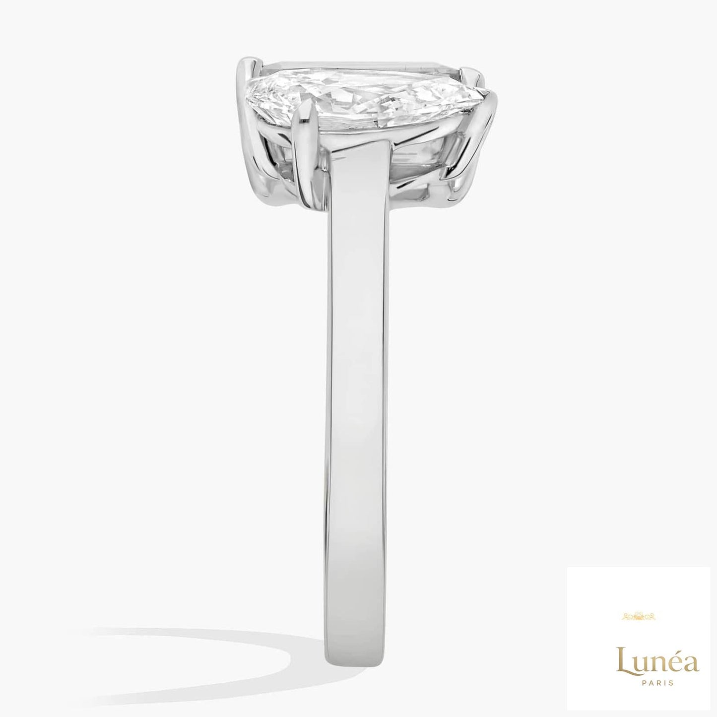 Emerald & Pear Lab Diamond Ring