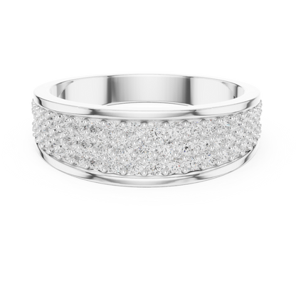 0.93 CTW Multi-Row Pavé Lab-Grown Diamond Wide Men’s Band in 14K Gold