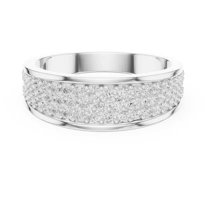 0.93 CTW Multi-Row Pavé Lab-Grown Diamond Wide Men’s Band in 14K Gold