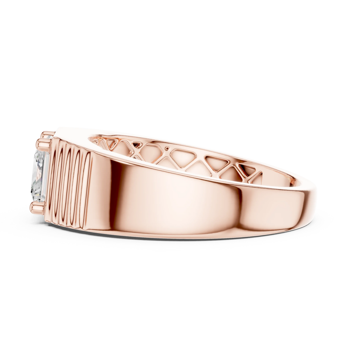 0.78 CT Princess-Cut Lab-Grown Diamond Men’s Ring in 14K Gold