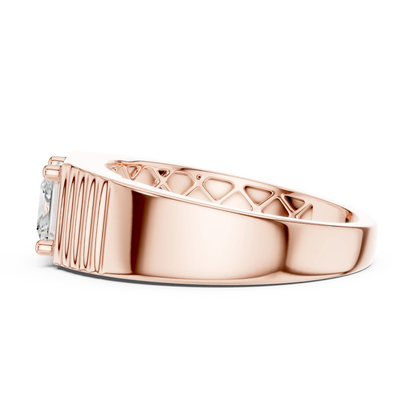 0.78 CT Princess-Cut Lab-Grown Diamond Men’s Ring in 14K Gold