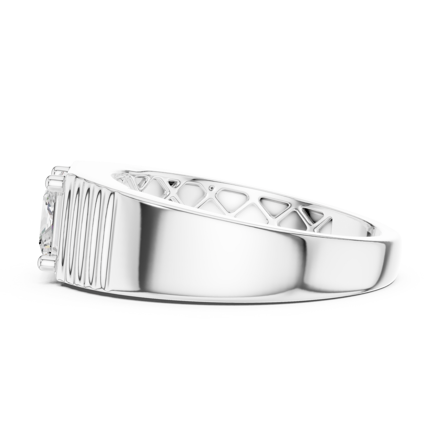 0.78 CT Princess-Cut Lab-Grown Diamond Men’s Ring in 14K Gold