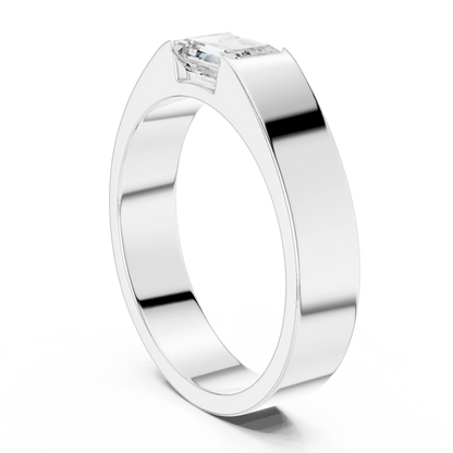 1.02 CT Emerald-Cut Lab-Grown Diamond Men’s Band in 14K Gold