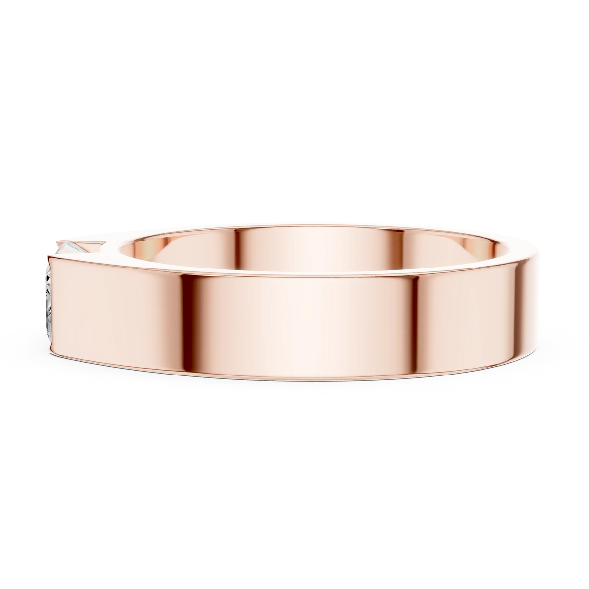 1.02 CT Emerald-Cut Lab-Grown Diamond Men’s Band in 14K Gold